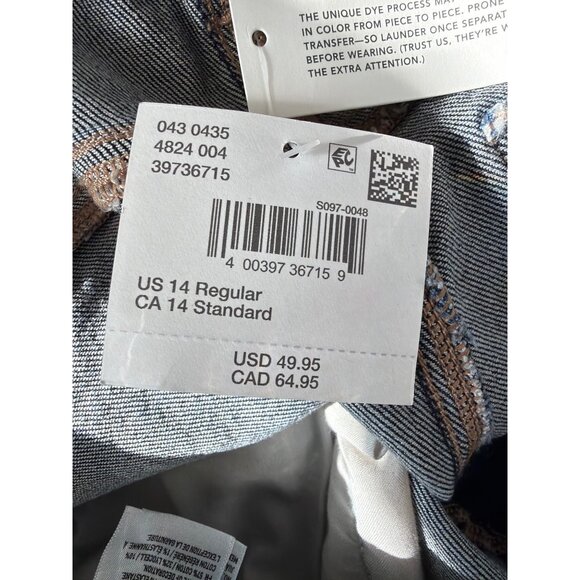 American Eagle Women’s Super High Rise Ankle Straight Jeans Size 14 NWT - Picture 7 of 11